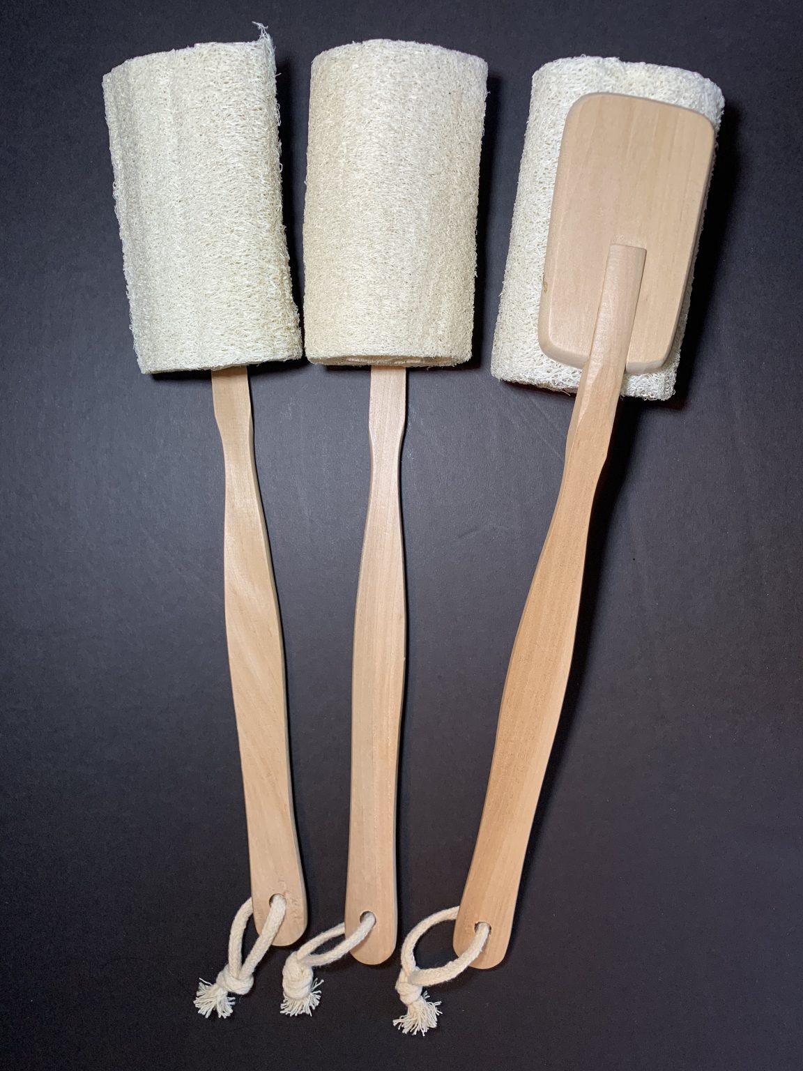 Loofah on a stick Lori's Soap Shop